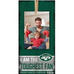 Wall Art^New York Jets NFL Crucial Catch 6'' X 12'' Cancer Survivor Toughest Fan Clip Frame