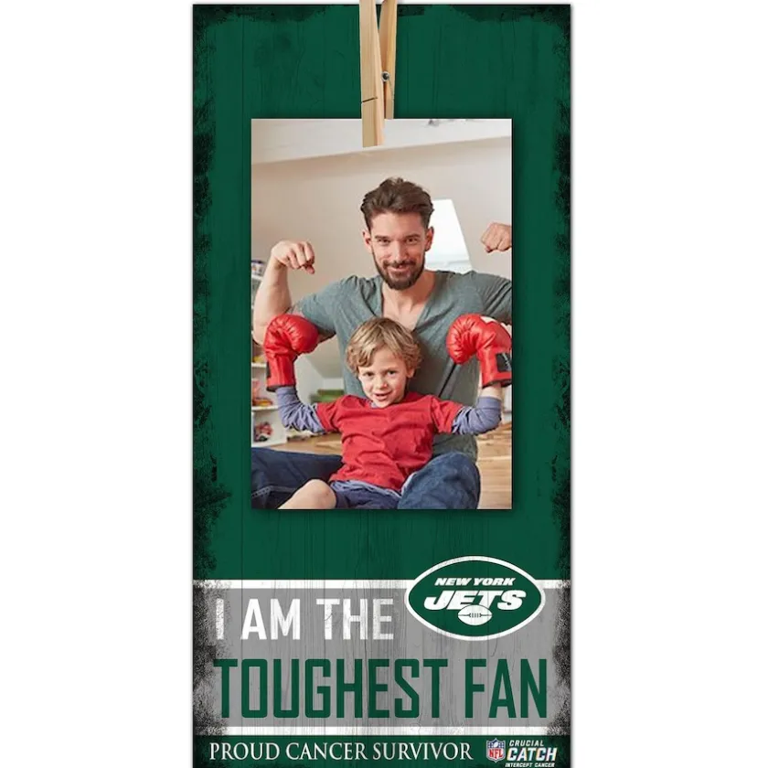 Wall Art^New York Jets NFL Crucial Catch 6'' X 12'' Cancer Survivor Toughest Fan Clip Frame