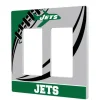 Lighting^New York Jets Passtime Design Double Rocker Lightswitch Plate