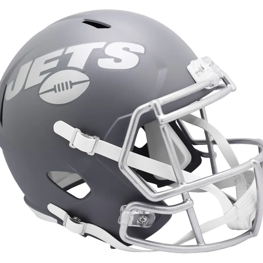 Helmets|Helmets^New York Jets Riddell 2024 Slate Alternate Speed Replica Helmet