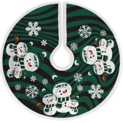 Holiday Items|Holiday Decorations^New York Jets Snowman Sherpa Christmas Tree Skirt