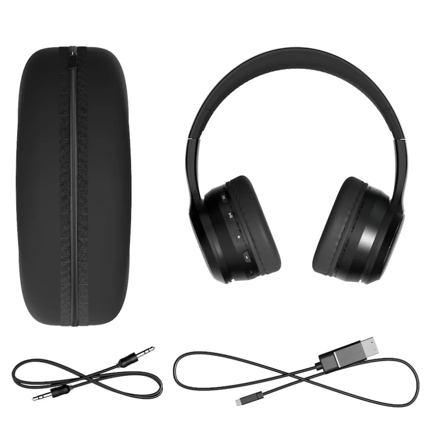 Music^New York Jets Stripe Design Wireless Bluetooth Headphones With Case