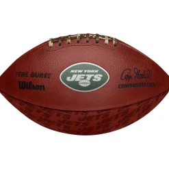 Footballs^New York Jets Unsigned Wilson Showcase Duke Pro Football