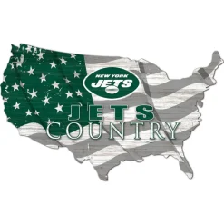 Wall Art|Wall Art^New York Jets USA Flag Cutout Sign