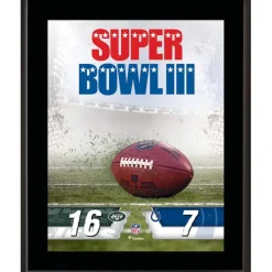Wall Art|Photos^New York Jets Vs. Baltimore Colts Super Bowl III 10.5" X 13" Sublimated Plaque