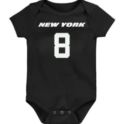 Rompers^New York Jets Newborn & Infant Aaron Rodgers Black Mainliner Player Name & Number Bodysuit