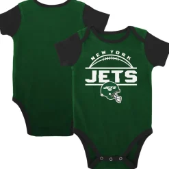 Rompers^New York Jets Newborn & Infant Green/Black Home Field Advantage Three-Piece Bodysuit, Bib & Booties Set