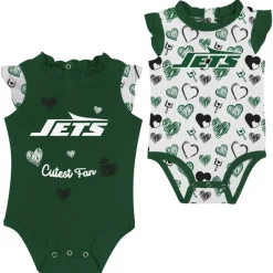 Rompers^New York Jets Newborn & Infant Happy Hearts 2-Piece Bodysuit Set