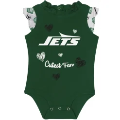 Rompers^New York Jets Newborn & Infant Happy Hearts 2-Piece Bodysuit Set