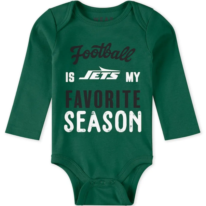 Rompers|Shorts & Pants^New York Jets Newborn & Infant WEAR By Erin Andrews Three-Piece Turn Me Around Bodysuits & Pant Set