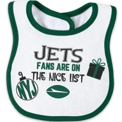 Underwear & Sleepwear^New York Jets Newborn & Infant WEAR By Erin Andrews Allover Print Full-Zip Sleeper & Bib Set