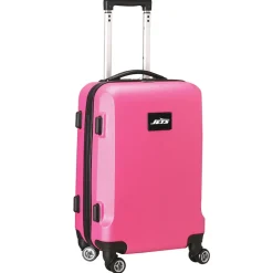 Travel|School Supplies^New York Jets Pink 20" 8-Wheel Hardcase Spinner Carry-On