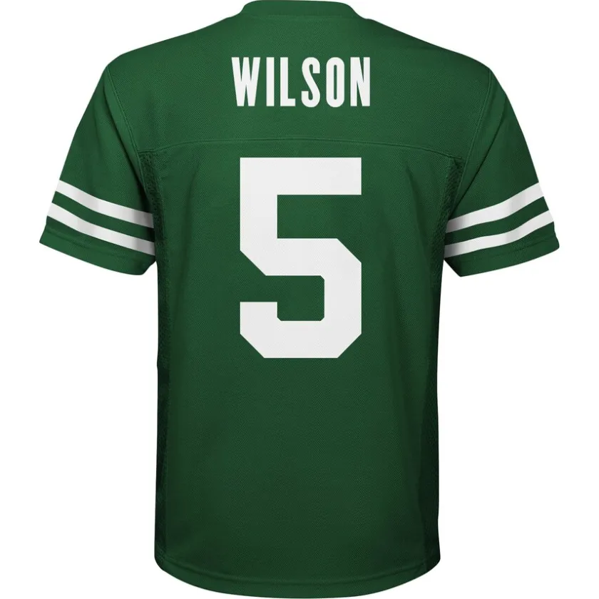 Jerseys|Kids^New York Jets Preschool Garrett Wilson Legend Green Replica Player Jersey