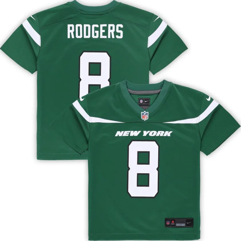 Jerseys|Kids^New York Jets Preschool Nike Aaron Rodgers Gotham Green Game Jersey