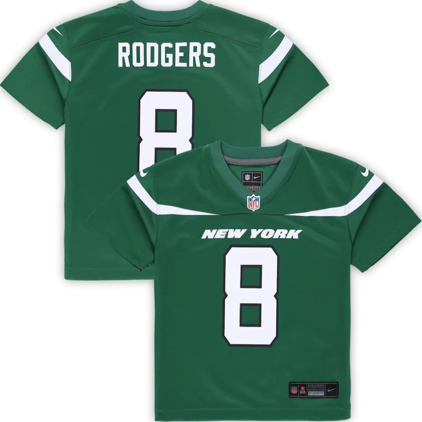 Jerseys|Kids^New York Jets Preschool Nike Aaron Rodgers Gotham Green Game Jersey