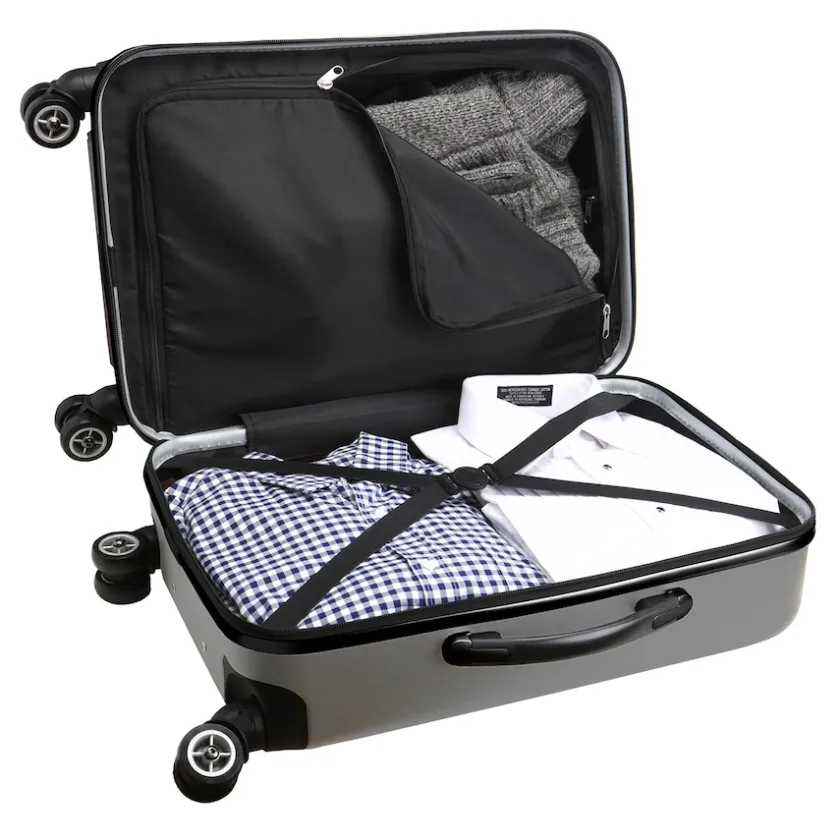 Travel|School Supplies^New York Jets Silver 20" 8-Wheel Hardcase Spinner Carry-On