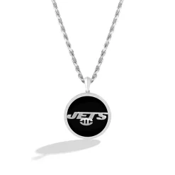 Accessories|Jewelry^New York Jets True Fan 1/15 CT. T.W. Diamond & Oval Black Onyx Necklace