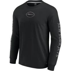 Long Sleeved^New York Jets Unisex Fanatics Black Elements Strive Long Sleeve T-Shirt