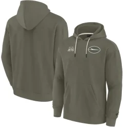 Sweatshirts & Fleece|Men^New York Jets Unisex Fanatics Olive Elements Super Soft Fleece Pullover Hoodie