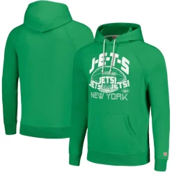 Sweatshirts & Fleece|Women^New York Jets Unisex Homage Green Hyperlocal Raglan Pullover Hoodie