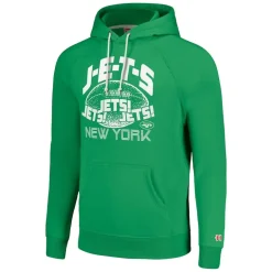 Sweatshirts & Fleece|Women^New York Jets Unisex Homage Green Hyperlocal Raglan Pullover Hoodie