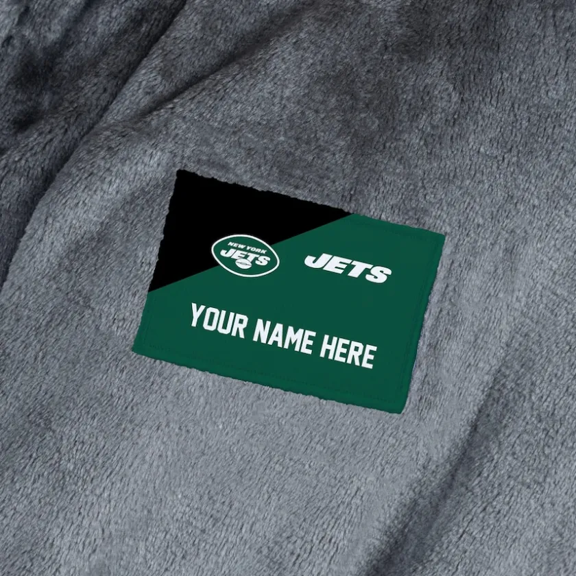 Underwear & Sleepwear|Underwear & Sleepwear^New York Jets Unisex The Northwest Group Gray Snipe Personalized Robe