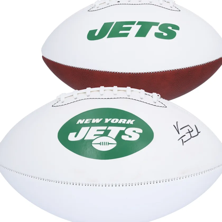 Autographed Items|Footballs^New York Jets Vinny Testaverde Autographed Franklin White Panel Football