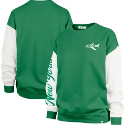 Sweatshirts & Fleece|Women^New York Jets Women's '47 Green Double Header Rise Andie Pullover Sweatshirt