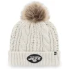 Knit|Hats^New York Jets Women's '47 Cream Meeko Cuffed Knit Hat