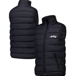 Jackets^New York Jets Women's Dunbrooke Black Alberta Full-Zip Vest