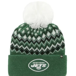 Hats|Women^New York Jets Women's '47 Green Elsa Cuffed Pom Knit With Hat