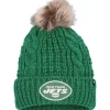 Hats|Women^New York Jets Women's '47 Green Meeko Cuffed Knit Hat With Pom