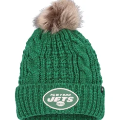 Hats|Women^New York Jets Women's '47 Green Meeko Cuffed Knit Hat With Pom
