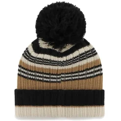 Hats|Women^New York Jets Women's '47 Natural Barista Cuffed Knit Hat With Pom