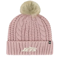 Hats|Women^New York Jets Women's '47 Pink Meeko Dusty Rose Cuffed Knit Hat With Pom