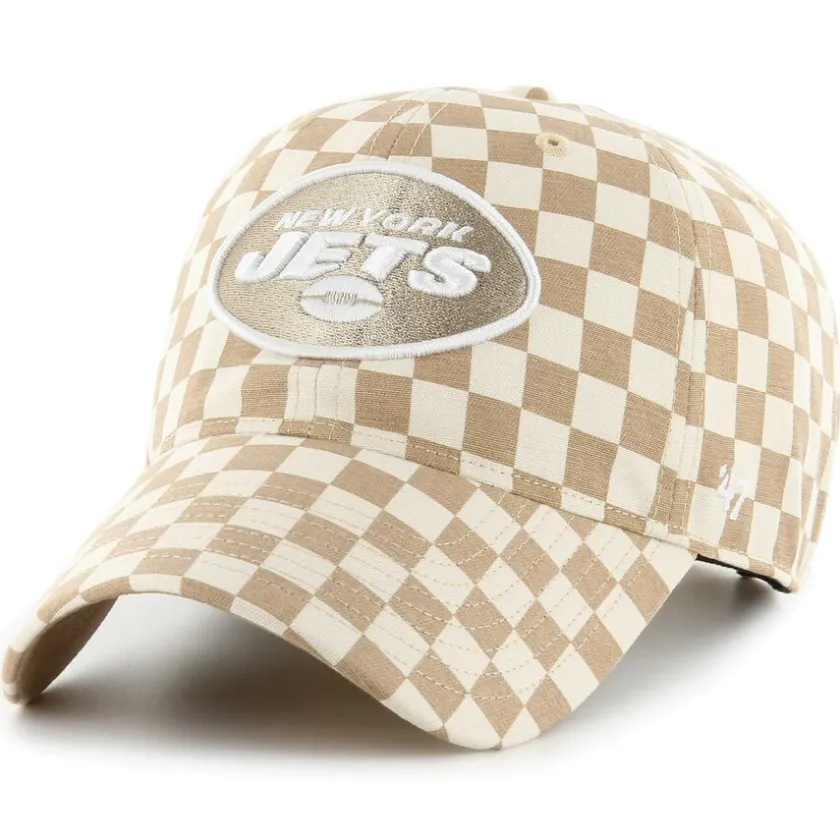 Hats|Women^New York Jets Women's '47 Tan Vibe Check Clean Up Adjustable Hat