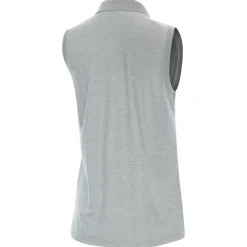 Polos^New York Jets Women's Antigua Heather Gray Recap Sleeveless Polo