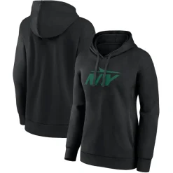 Sweatshirts & Fleece|Women^New York Jets Women's Black Secondary Logo Pullover Hoodie