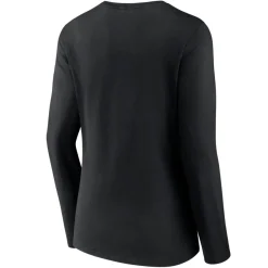 T-Shirts|Women^New York Jets Women's Black Logo Team Lockup Long Sleeve V-Neck T-Shirt
