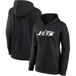 Sweatshirts & Fleece|Women^New York Jets Women's Black Primary Logo Pullover Hoodie