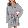 Underwear & Sleepwear^New York Jets Women's Concepts Sport Gray Frill Hacci Knit Robe