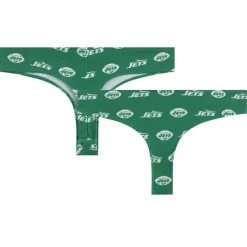Underwear & Sleepwear^New York Jets Women's Concepts Sport Green Record Allover Print Knit Thong