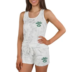 Underwear & Sleepwear^New York Jets Women's Concepts Sport Quartz Hacci Knit Tank Top & Shorts Sleep Set