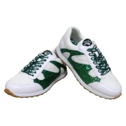 Shoes & Socks^New York Jets Women's Cuce White Glitter Sneakers