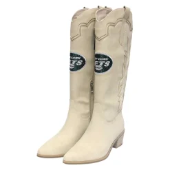 Shoes & Socks^New York Jets Women's Cuce Cream Cowboy Boots