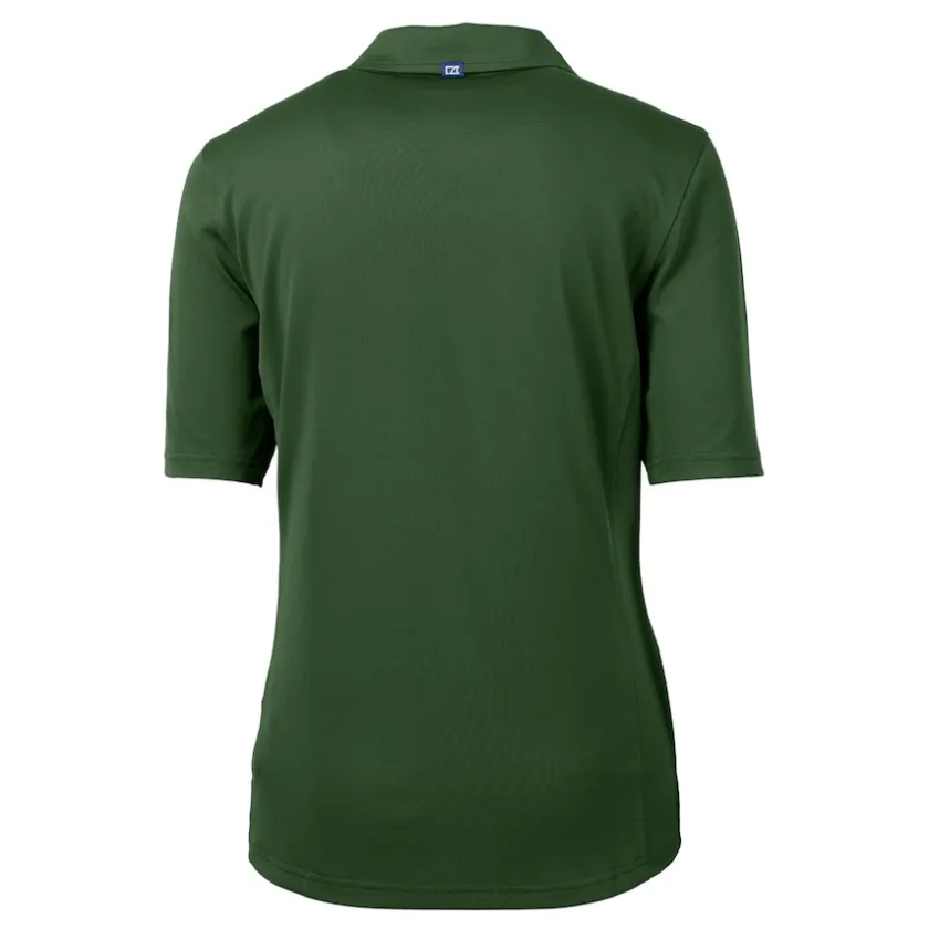 Polos^New York Jets Women's Cutter & Buck Hunter Green DryTec Virtue Eco Pique Recycled Polo