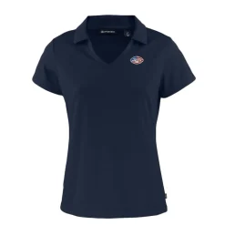 Polos^New York Jets Women's Cutter & Buck Navy Daybreak Eco Recycled V-neck Polo