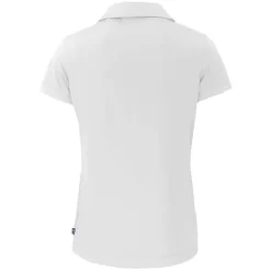 Polos^New York Jets Women's Cutter & Buck White Throwback Daybreak Eco Recycled V-Neck Polo