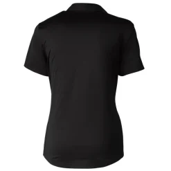 Polos^New York Jets Women's Cutter & Buck Black Primary Logo Prospect Eco Textured Stretch Recycled Polo