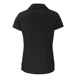 Polos^New York Jets Women's Cutter & Buck Black Primary Logo Daybreak Eco Recycled V-Neck Polo